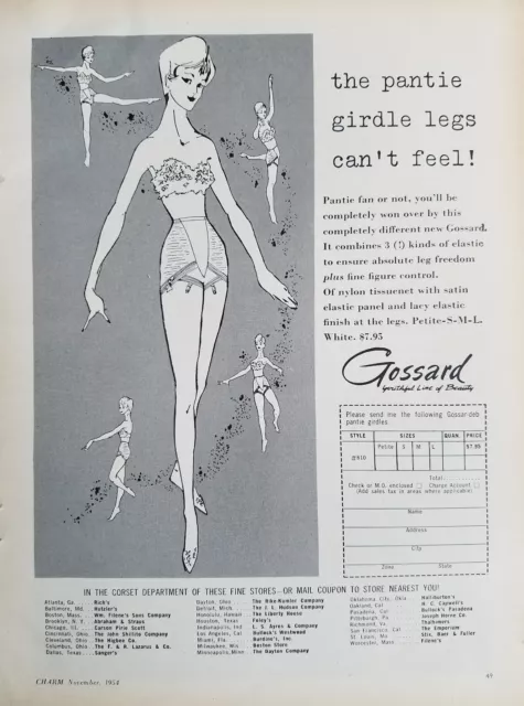 1954 Playtex Girdle Ad Now! Magic Fingers