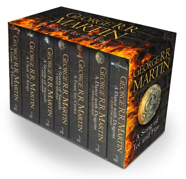 NEW Game of Thrones 7 Books & Poster Map Song of Ice & Fire Collection Gift Set!