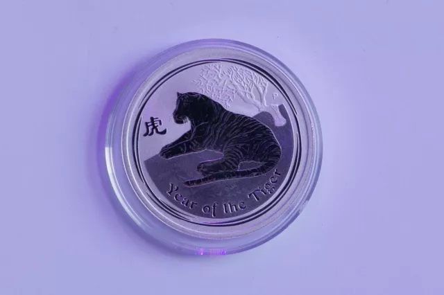2010 Perth Mint Lunar Series 2 Jahre Tiger 1/2 Unze Silber 0,999 Feinmünze (1431)