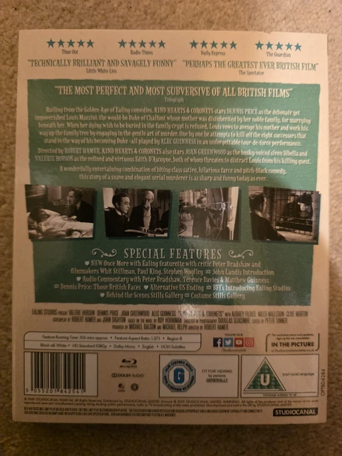 KIND HEARTS AND Coronets [Blu-ray] U Alec Guinness Commentary £7.59 ...