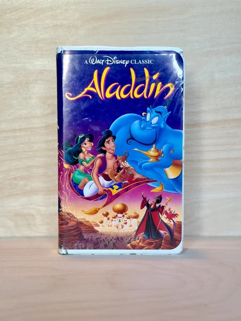 Aladdin Classic Disney Vhs Tape Black Diamond Edition Clam Shell Case
