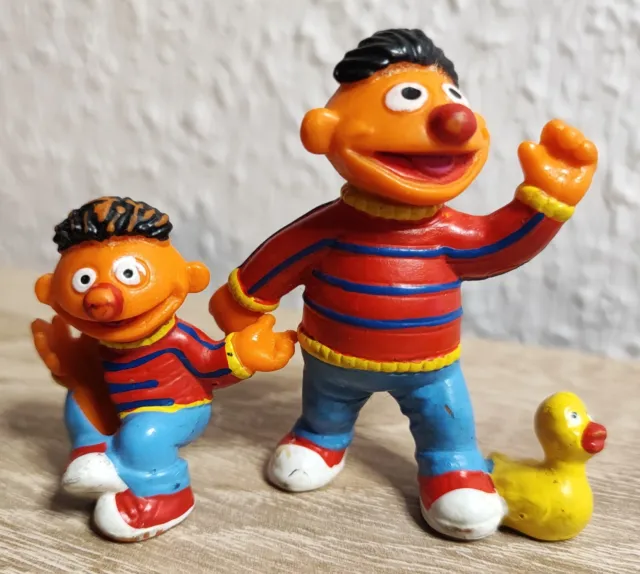 Sesamstrasse Henson Bully Bullyland Figur: Ernie Bleistiftfigur & Ernie mit Ente