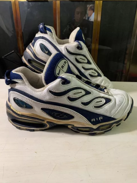 Beweegt niet Mart Uitdrukkelijk NIKE AIR BUTANE Max Vintage Leather Sneakers 1999 Mens Size 9 White Blue  $99.95 - PicClick