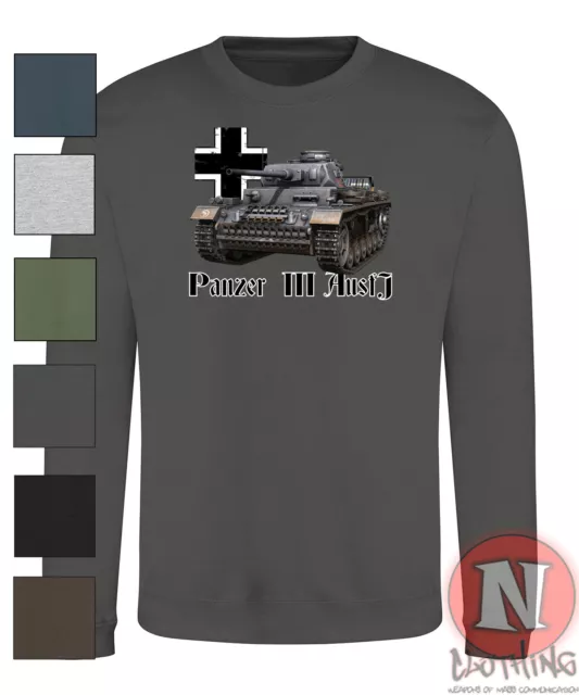 Panzer III Ausf J Tanque Sudadera Normandía Día D Alemán Militar WW2