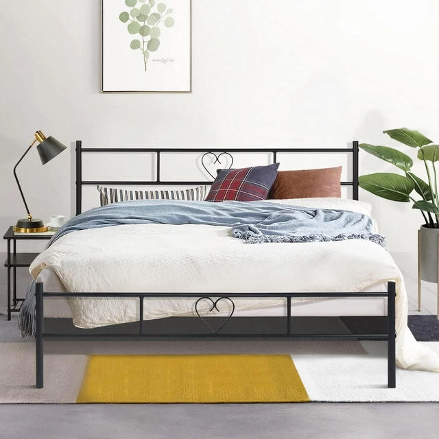 SMALL DOUBLE 4FT/DOUBLE 4FT6/Single 3FT Bed Metal Steel Frame Bedroom