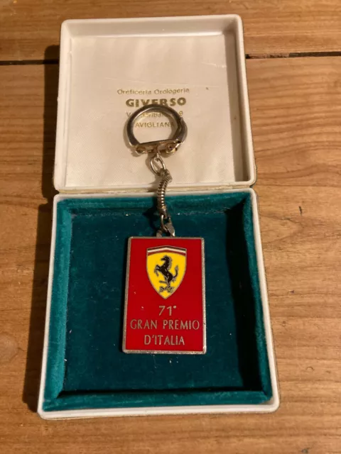 RARE VINTAGE Grand Prix 1971 : STUNNING SILVER MARKED Ferrari Ketchain year 2000