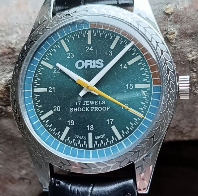 Montre Oris Vintage Homme – Mécanique Manuelle, Boîtier Acier, Cadran Noir (occasion)