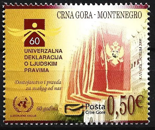 Montenegro - Dichiarazione dei diritti umani nuovo di zecca 2008 Michel 194