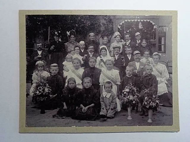 Altes orig. Gruppenfoto, um 1900, Pappe , 105x140 mm, sehr guter Erhalt