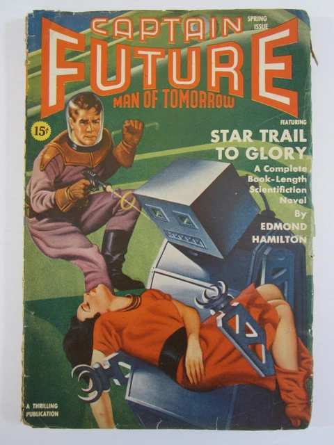 CAPTAIN FUTURE Vol. 2 #3, Spring 1941 VG+  Great Bergey Cover Art!