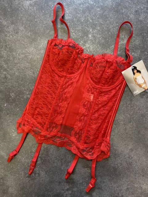 Brand New Dipti Ladies Red Basque Sizes 34DD upto 42D