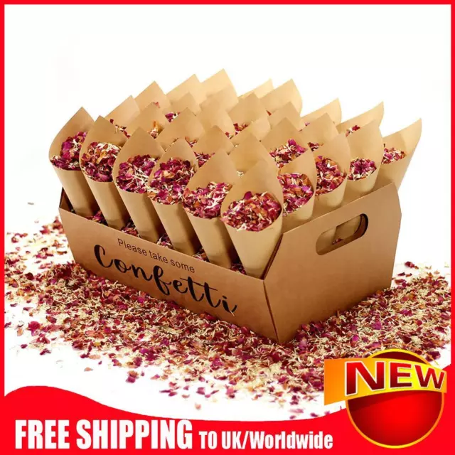 with Kraft Paper Confetti Cone Box Easy To Fold Double Sided Tape Cupcake Stand