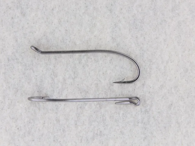 25 #4 Steelhead Salmon Fly Tying Hooks 2x Heavy Wire Black Nickel 7999 (25 pack)