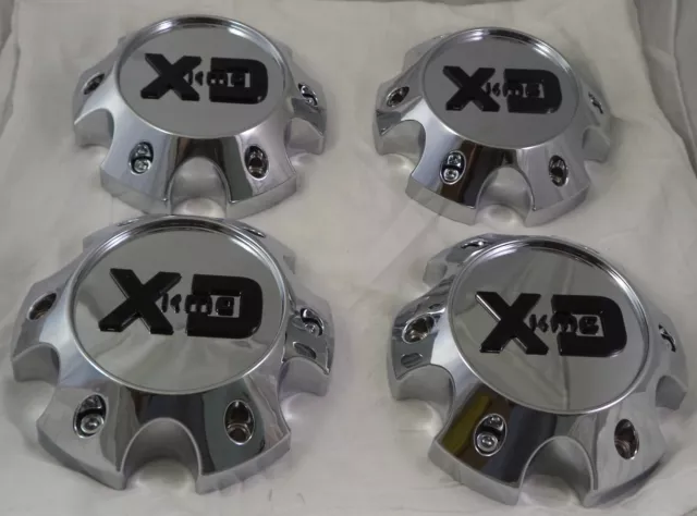 XD Series by KMC Wheels Chrome Custom Wheel Center Cap Set 4 # T126L145-6-H42-C2