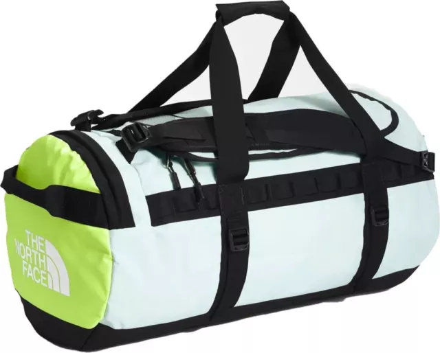 The North Face Base Camp Duffel Bag Medium 71L Skylight Blue LED Yellow Black