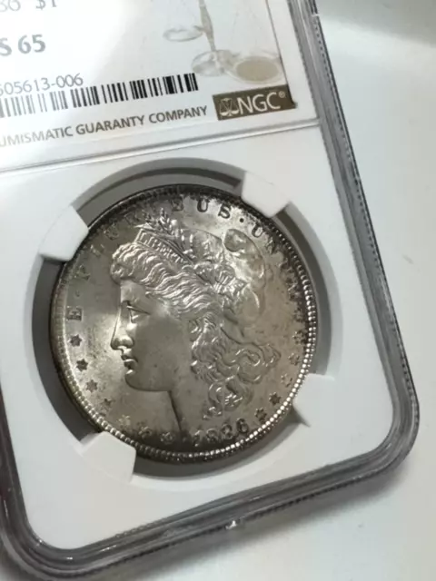 1886 Morgan Silver Dollar | MS65 (NGC), Booming Luster, Cool Toning
