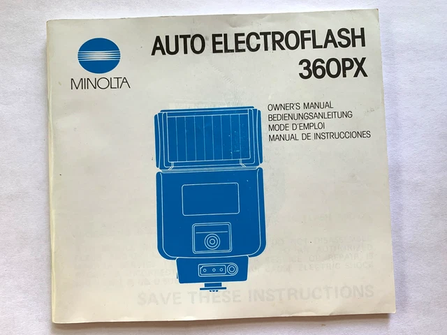 Minolta  Auto Electroflash 360px   Owner's Manual Instructions
