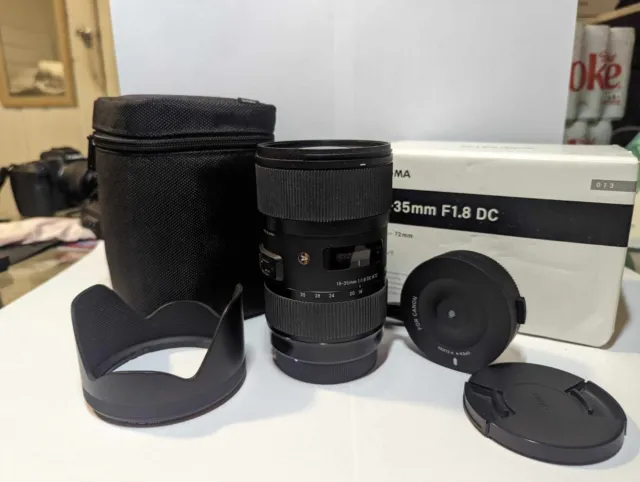 Sigma 18-35mm f/1.8 DC HSM Art Lens for Canon + Sigma Dock Complete Set