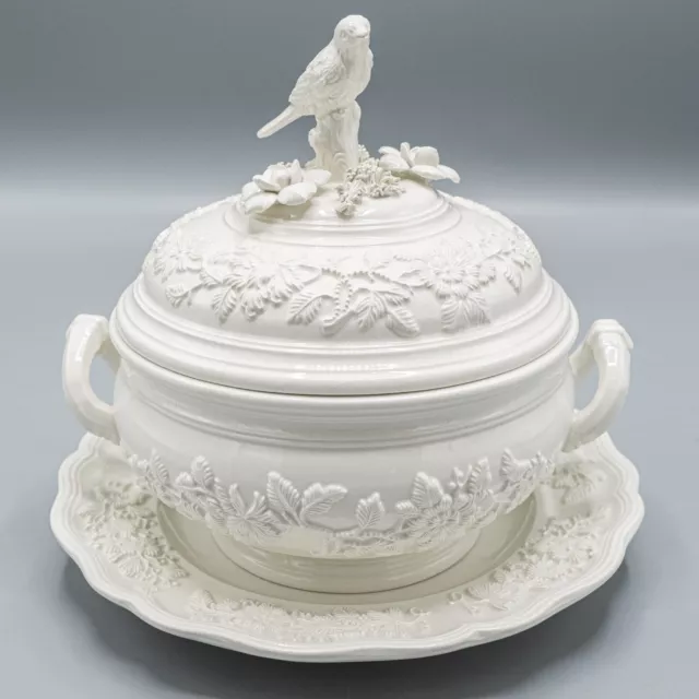 Mottahedeh Museum Reproduction Bird Musee Des Arts Small Tureen Lid Underplate 3