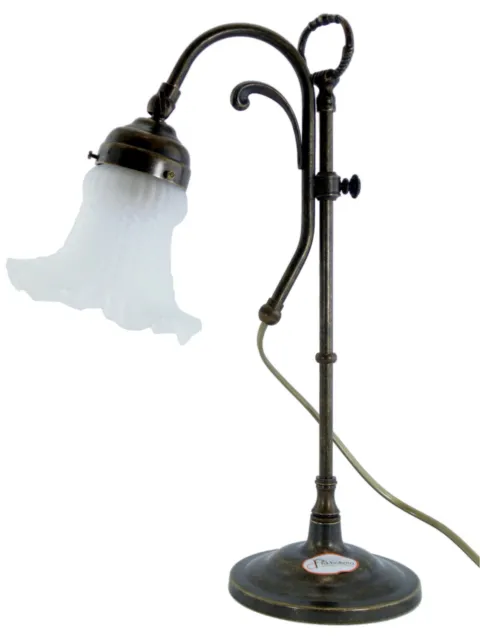 Lampada ottone brunito da tavolo,scrivania,lampade saliscendi stile liberty sc5