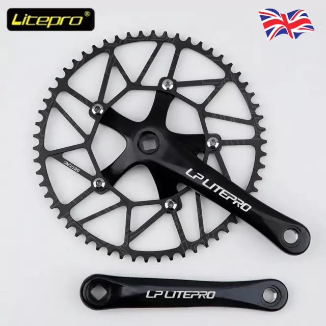 Litepro Crankset Road Folding Bike Chainring 130BCD Single Speed Hollow Sprocket