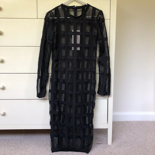 knee length dresses for ladies Chelsea Embellished Wrap Over A-Line Mini Dress in Black