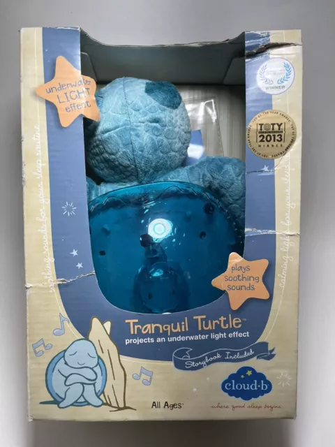 Cloud B Tranquil Turtle Night Lights Sleep Soother - Blue/Aqua - NEW OPEN BOX!