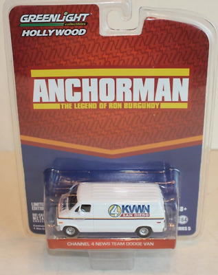 Greenlight Hollywood "Anchorman" Channel 4 News Team Dodge Van, 1:64, Nib