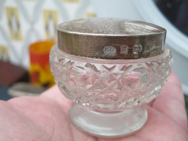 Scatola portaoggetti/portabecchi vintage Birmingham 1992 argento sterling