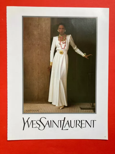 Yves Saint Laurent Haute Couture 1988 publicité printemps été advertising 80s