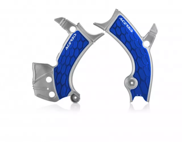 Acerbis [2689411404] X-Grip Frame Guards Blue/Silver