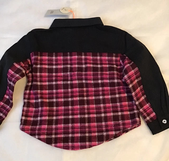 River island mini girls aged 9-12 months pink shacket Check Set BNWT 6