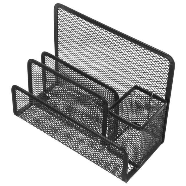 File Storage Mesh DESKTOP FILE RACK Metal Mesh Storage Holder File Storage Holder File ...