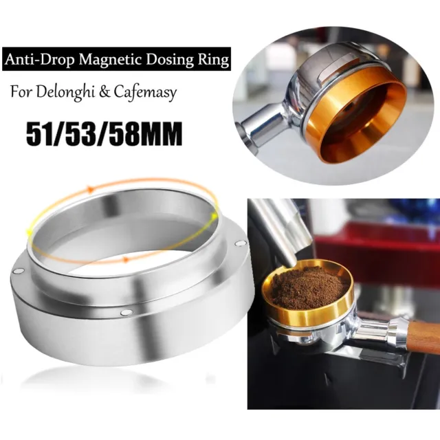 51/53/58mm Coffee Grinder Dosing Funnel Magnetic Espresso Ring For Portafilter