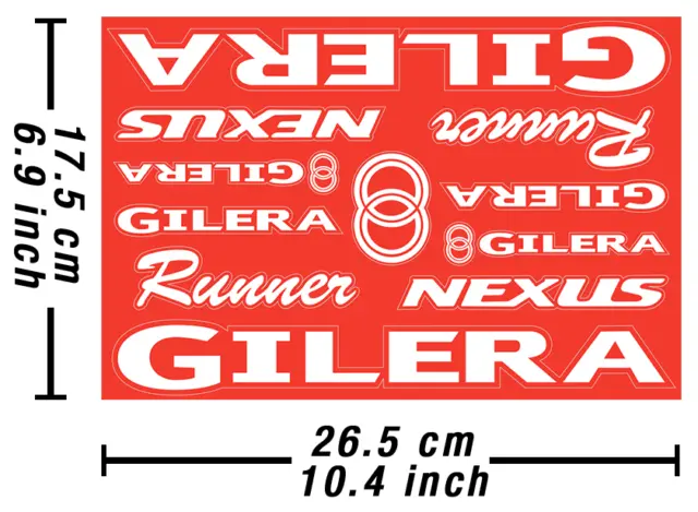 Gilera Aufkleber Aufkleber Motorrad Vinyl Autokollant Aufkleber Adesivi