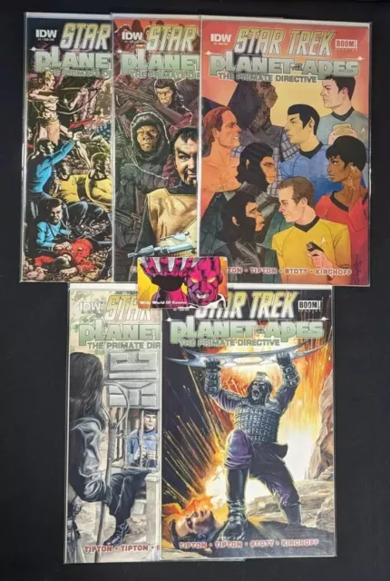 Star Trek Planet of the Apes Primate Directive #1-5 Complete Set IDW Comics 2014