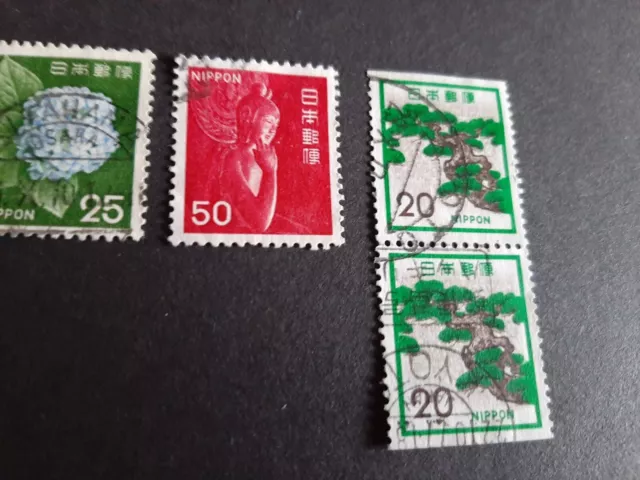 Fünf ältere Briefmarken - Japan Nippon - gestempelt - selten 3