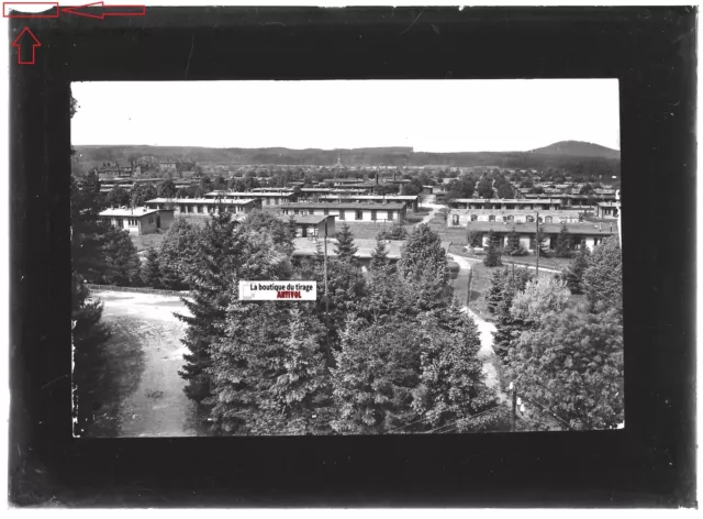 13x18cm Military Camp Bitche Positive Antique Photo Glass Plate