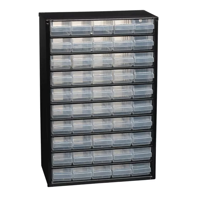 50 Compartment Large Storage Organiser Box for Screws Nails Nuts Craft Case