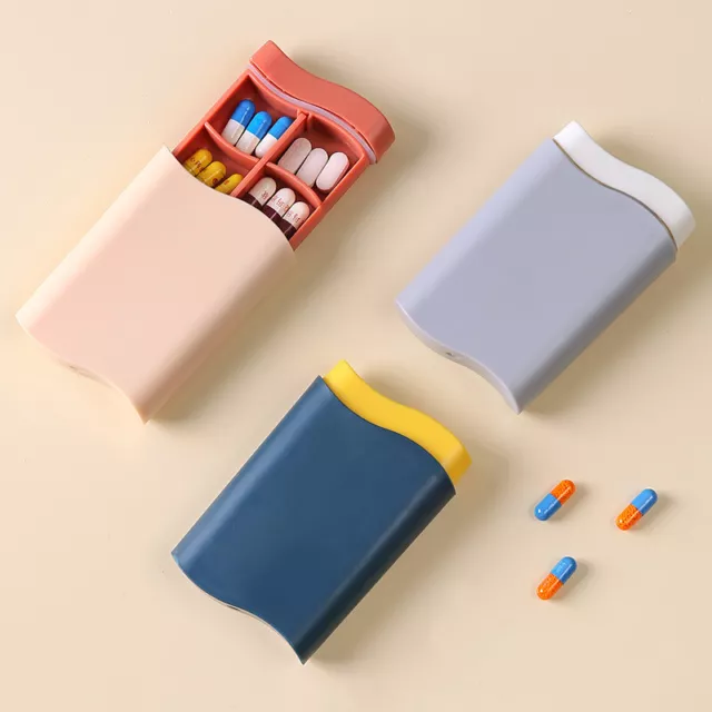 Organizador de caja de píldoras estuche de almacenamiento de medicamentos divisor ajustable soporte de viaje portátil