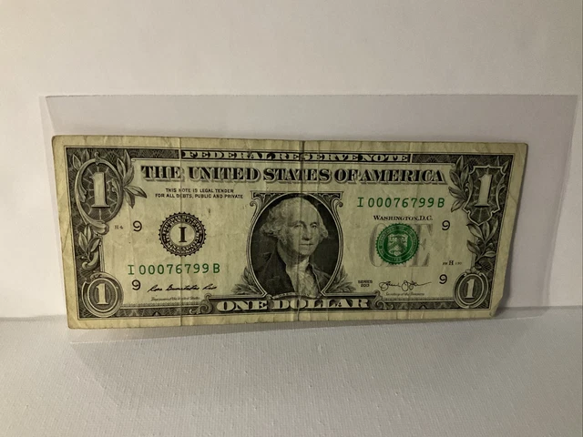 $ 1 One Dollar Bill 2013 Series Fancy Serial Numbers
