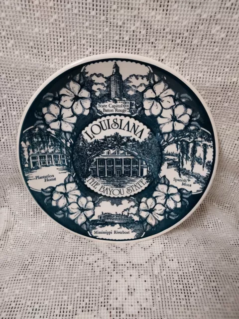 Fine American Ironstone The Bayou State  Louisiana USA Collectors Plate - EPC