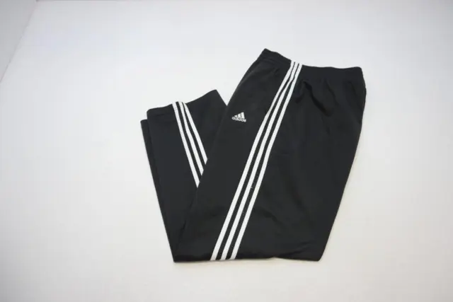 Adidas Sweat Pants Performance Black Athletic With Pockets Mens Sz XL