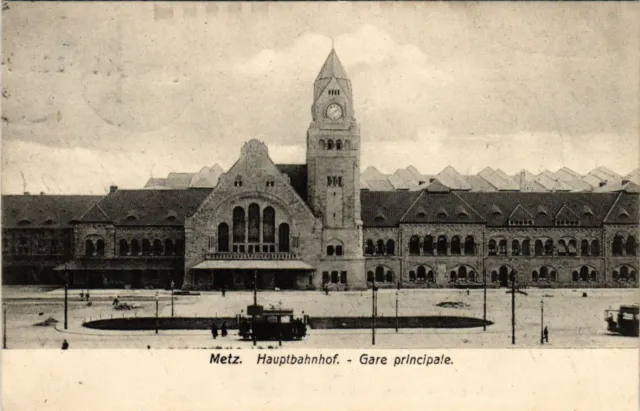 CPA AK METZ Central Station - Gare Principal (455041)