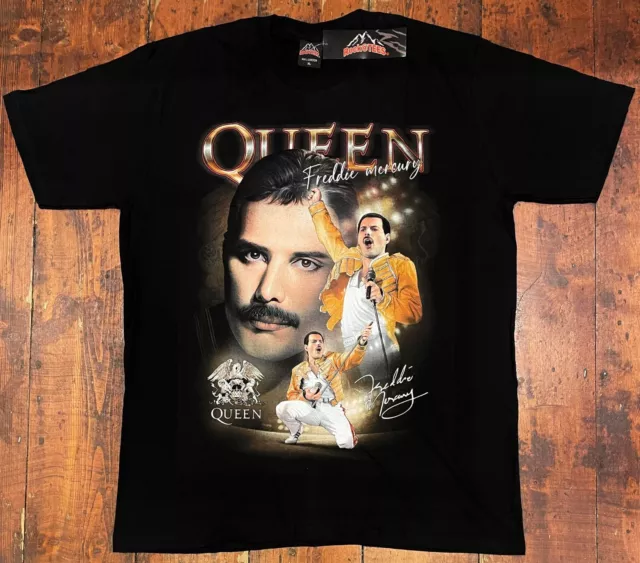 BNWT Rock@Tees Queen Freddie Mercury Double Sided T-shirt Medium (ts0400)