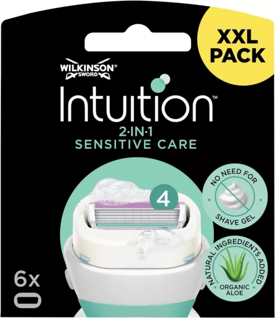 Wilkinson Sword Intuition Sensitive Care For Women Pack of 6 Razor Blade Refills