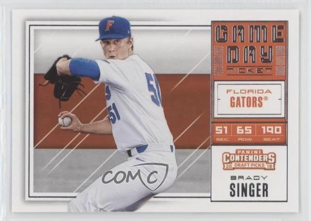 2018 Panini Contenders Draft Picks Game Day Tickets Brady Singer #1