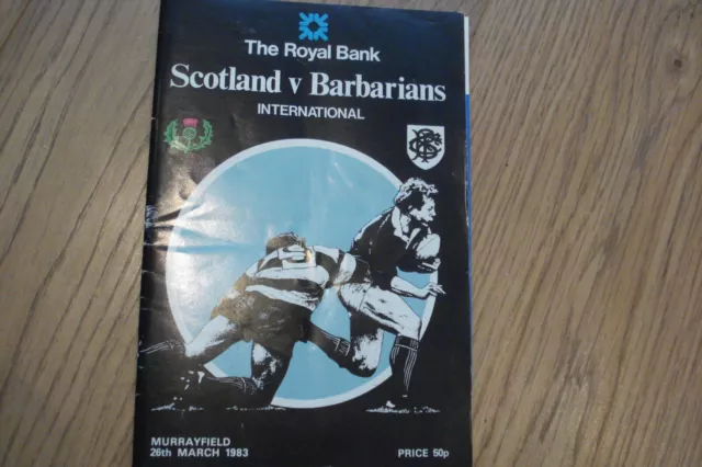 Scotland V Barbarians             Rugby Union International              26/3/83