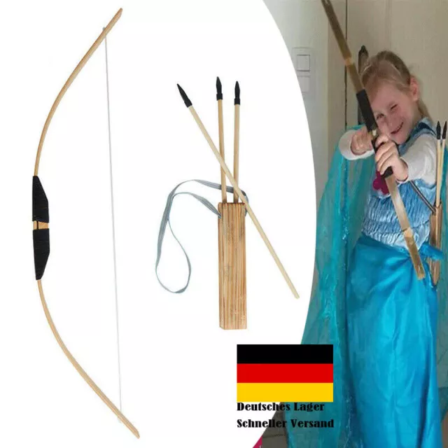 Bogenschießen Kinder Bogen und Pfeile Set Bambus Outdoor Jagd Spielzeug Geschenk