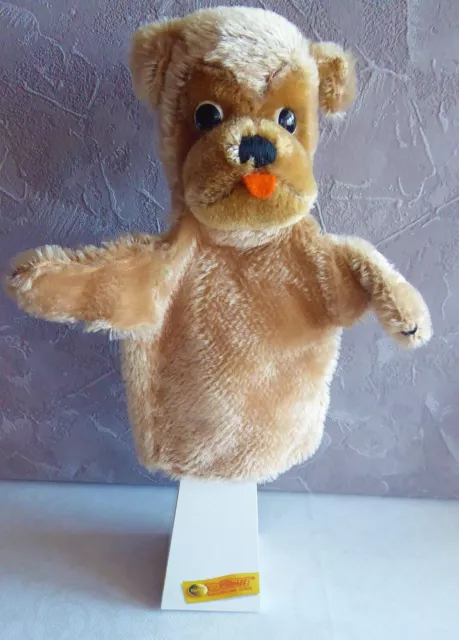 STEIFF HANDSPIELPUPPE " MOPSY " HUND  1965 bis 1967  " VINTAGE "